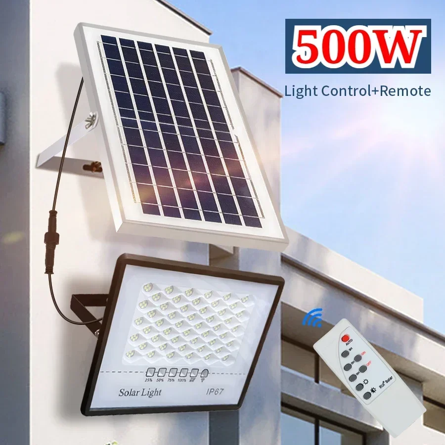 Zumtobel Outdoor Lighting - 500W Solar Lamp Outdoor Waterproof Spotlights