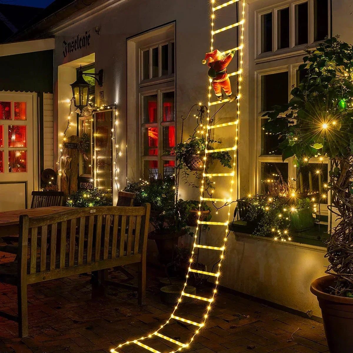 Outdoor Lighting Tree - LED Ladder Light for Santa Claus
