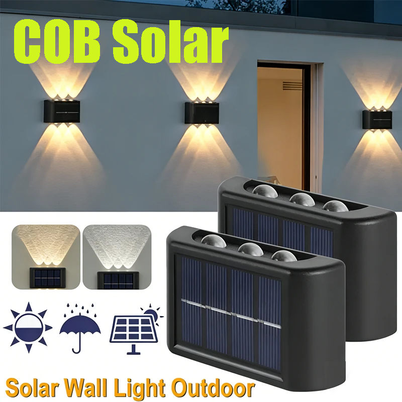 Outdoor Lighting And Landscape - COB Solar Wall Lamp Outdoor Waterproof