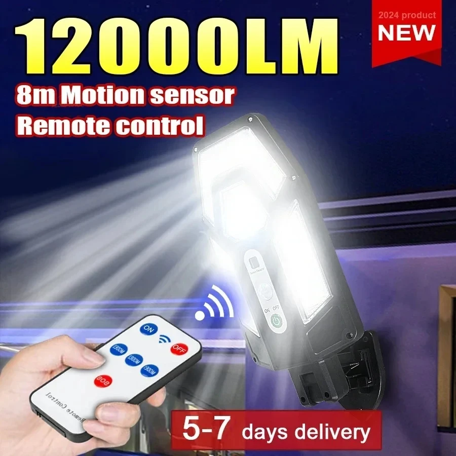Zumtobel Outdoor Lighting - 12000LM Powerful Solar Wall Lamp with