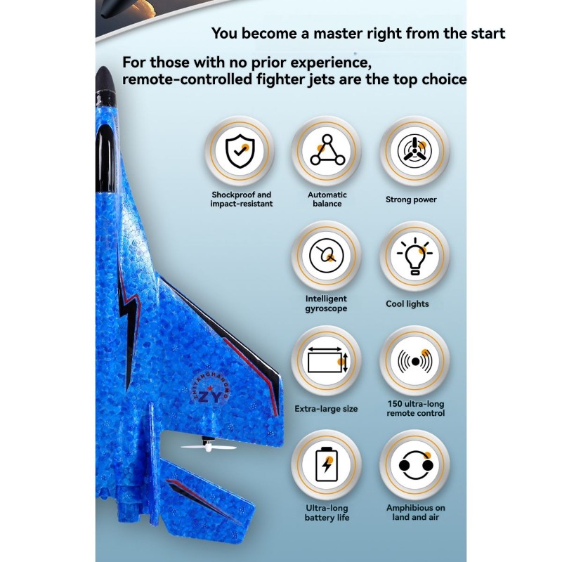 Outdoor Lighting Vendors - Glider, Foam Fighter Jet, 320 Remote