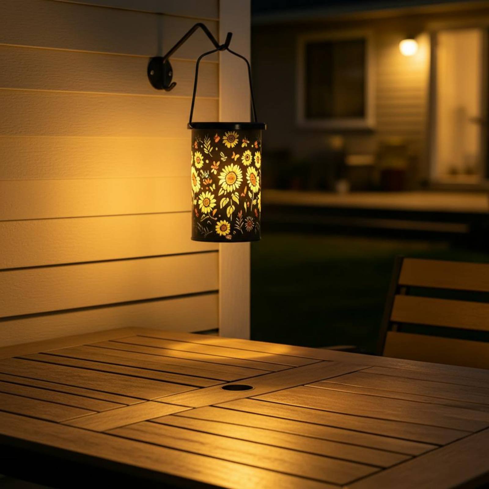 Outdoor Lighting And Landscape - Floral Lantern Vintage Design Hanging Solar