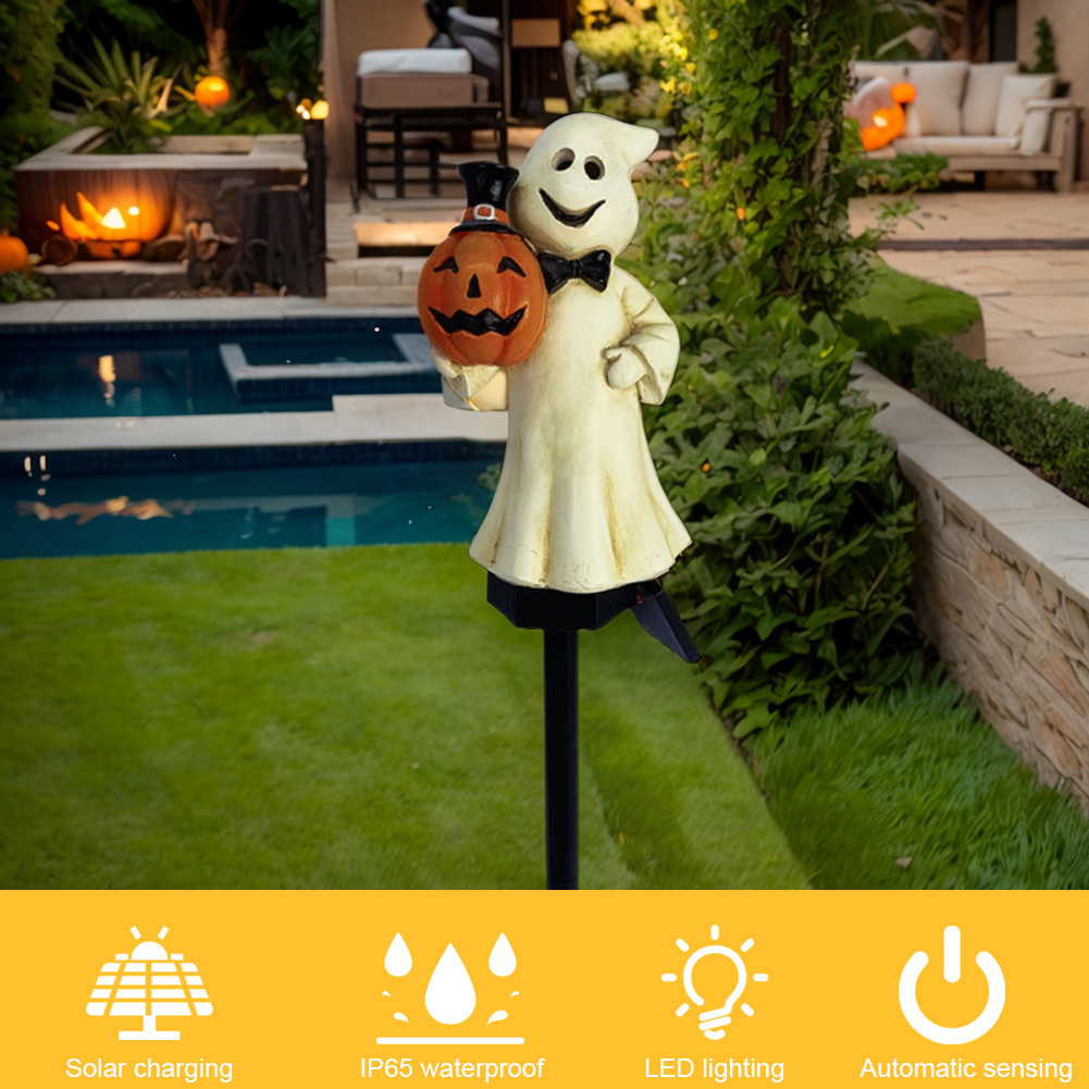 Outdoor Lighting Yard Stakes - Outdoor Halloween Ghosts Pathway Light Waterproof