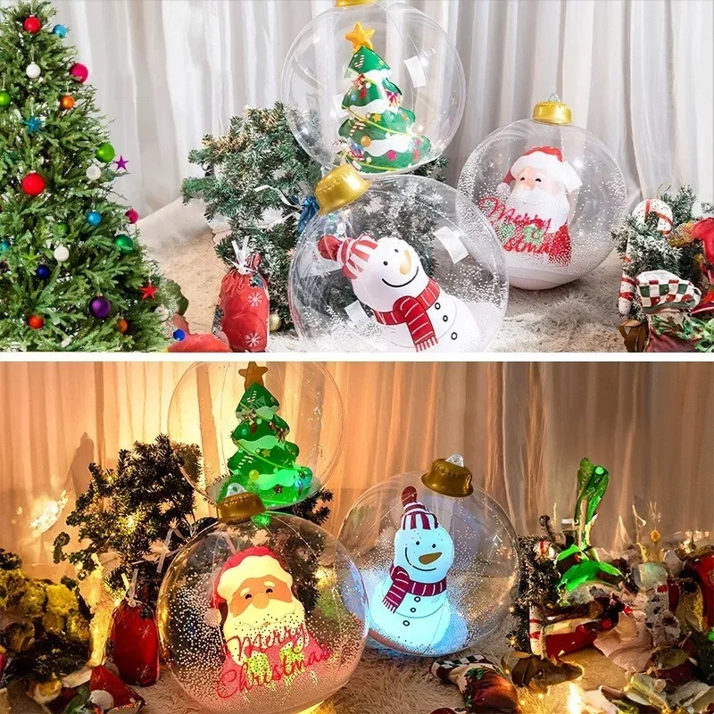 Outdoor Lighting Tree - 2026 Outdoor Christmas Balloons Santa Snowman