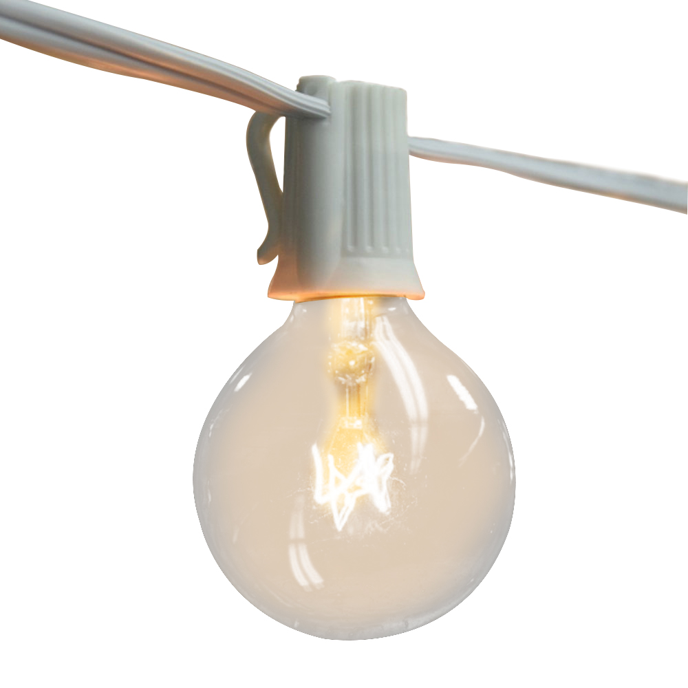 Outdoor Lighting Socket - Vintage G40 Clear Bulb String Lights