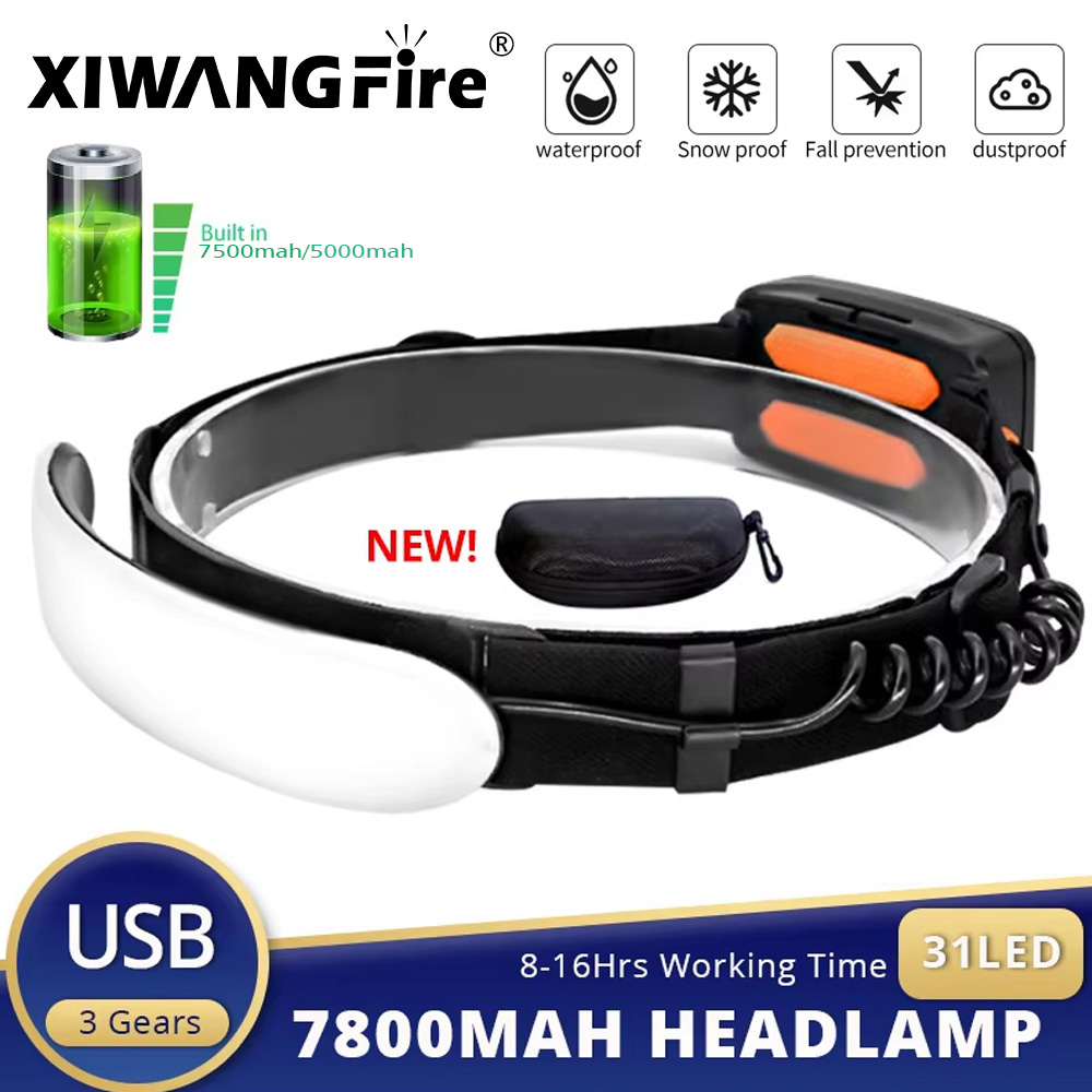 Zumtobel Outdoor Lighting - 7800mah/5000mah USB Rechargeable Headlights LED Running