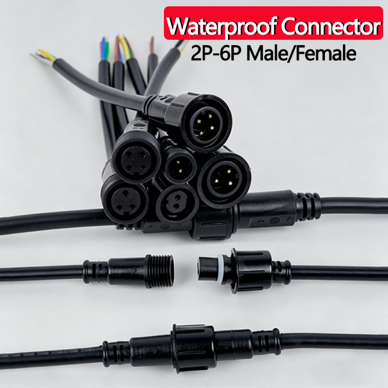 Outdoor Lighting Socket - Waterproof Wire Connector Set 2/3/4/5/6Pin Plug