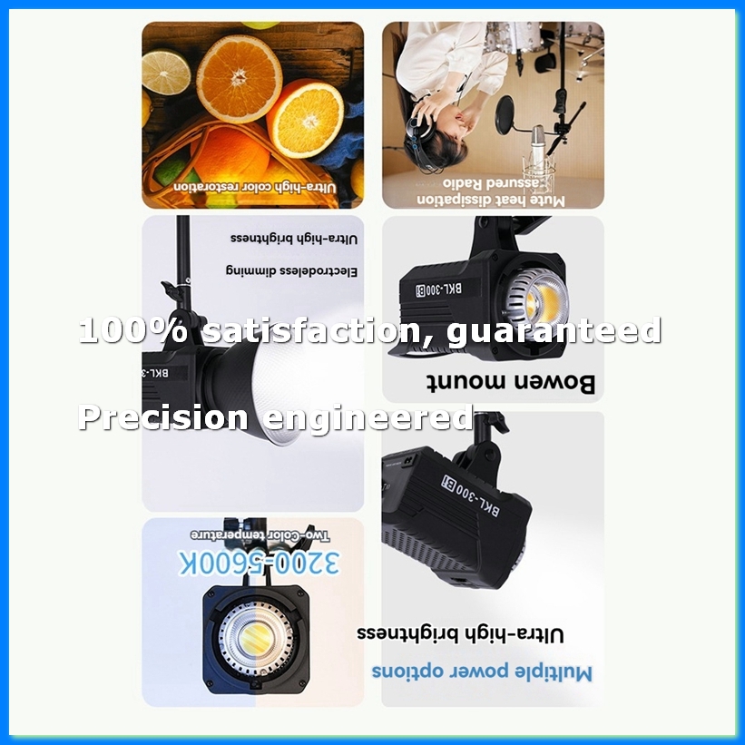 Outdoor Lighting Socket - 300W Bi LED Video Light, Continuous