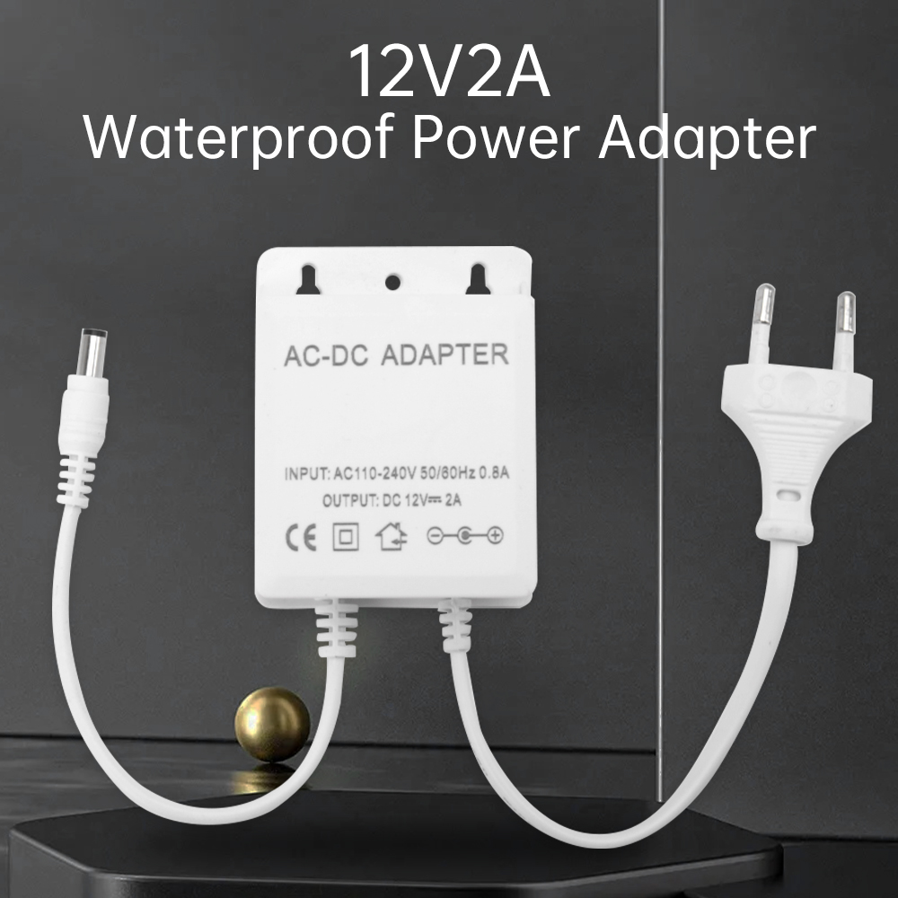 DC12V 2A EU Plug Adapter Secur - Outdoor Lighting Socket recension och pris