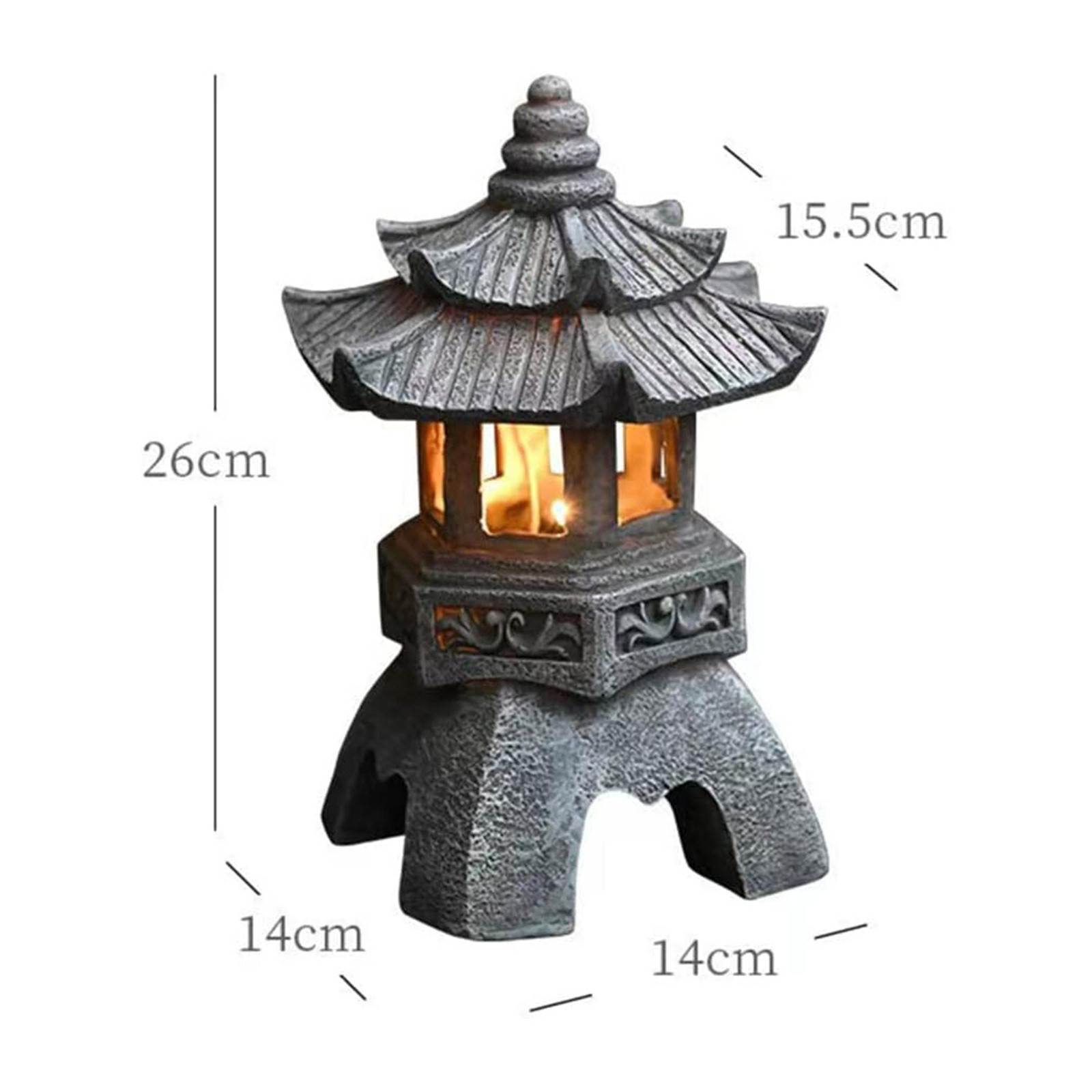 Pagoda Statues Outdoor Solar P - Outdoor Zen Lighting recension och pris
