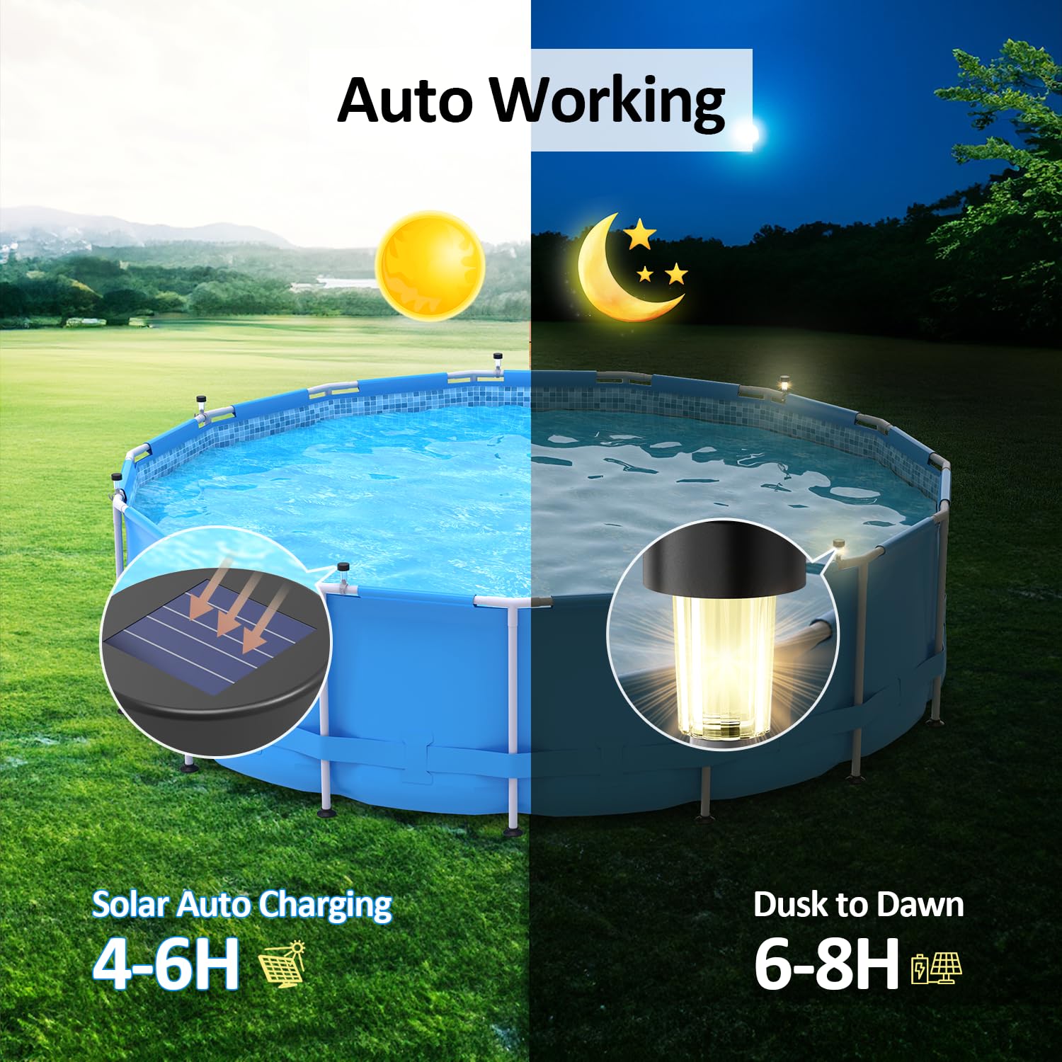 6 packages Solar Pool Light Fr - Pond Light Submersible recension och pris