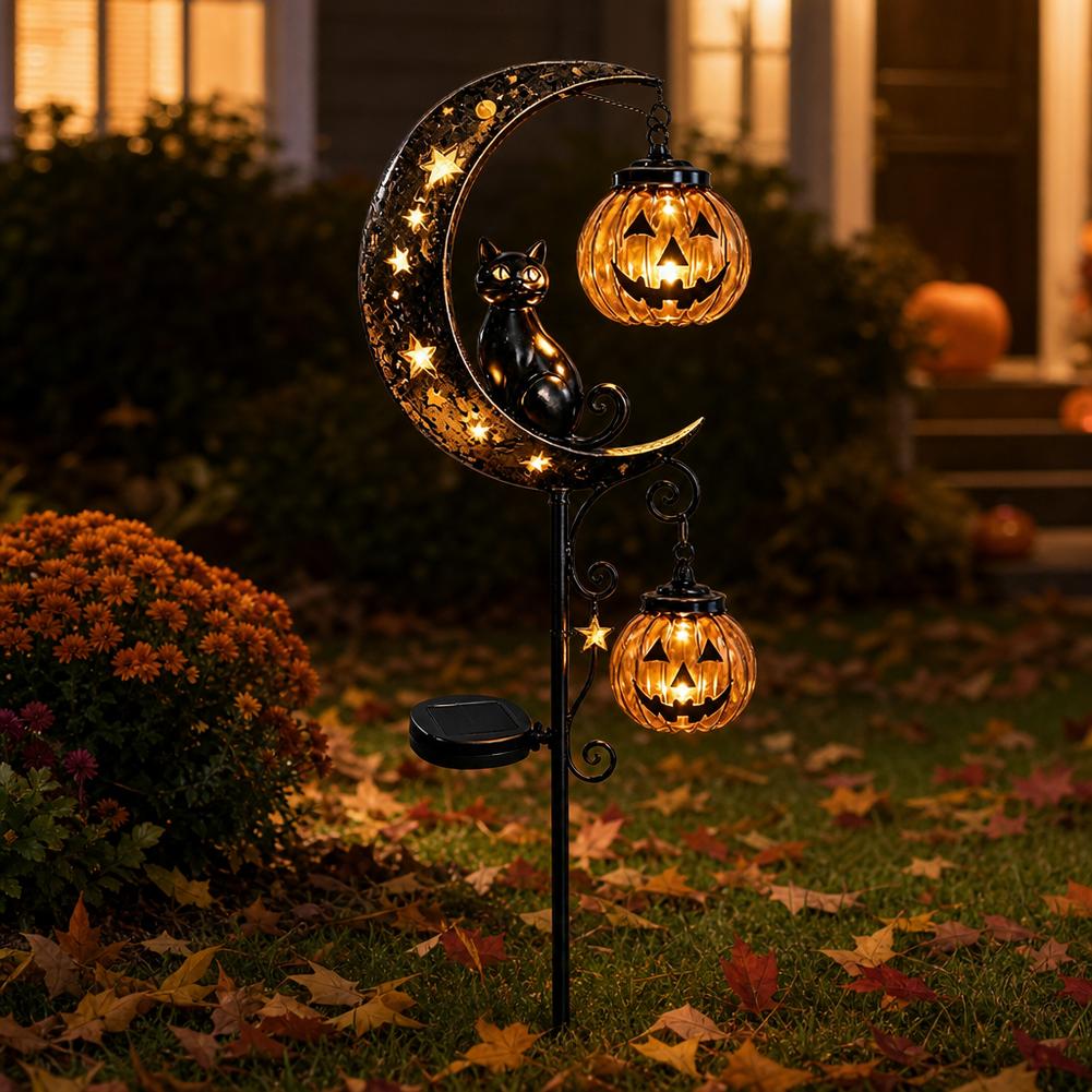 Halloween Black Cat Moon Groun - Outdoor Lighting Yard Stakes recension och pris