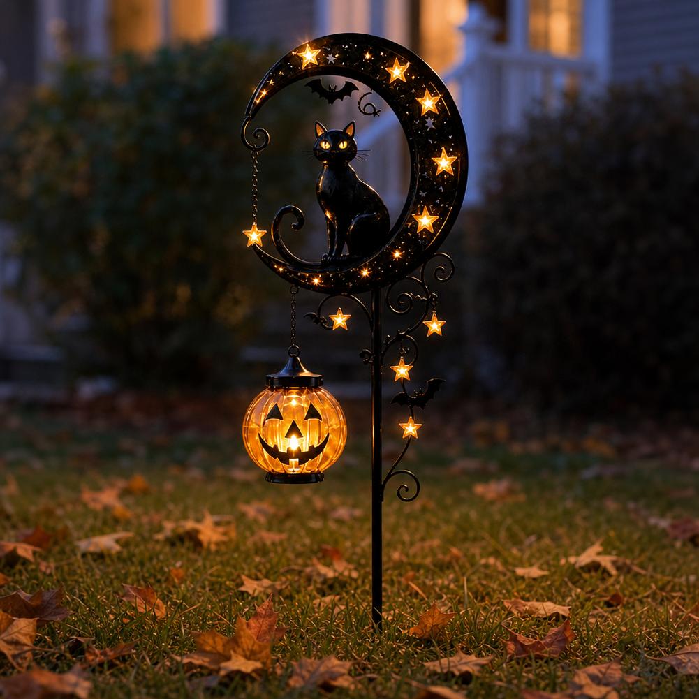 Halloween Black Cat Moon Groun - Outdoor Lighting Yard Stakes recension och pris