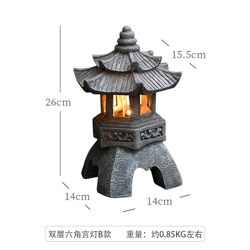 Pagoda Statues Outdoor Solar P - Outdoor Zen Lighting recension och pris
