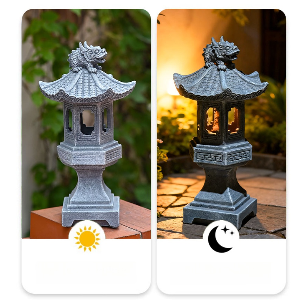 Zen Solar Pagoda Lantern with  - Outdoor Zen Lighting recension och pris
