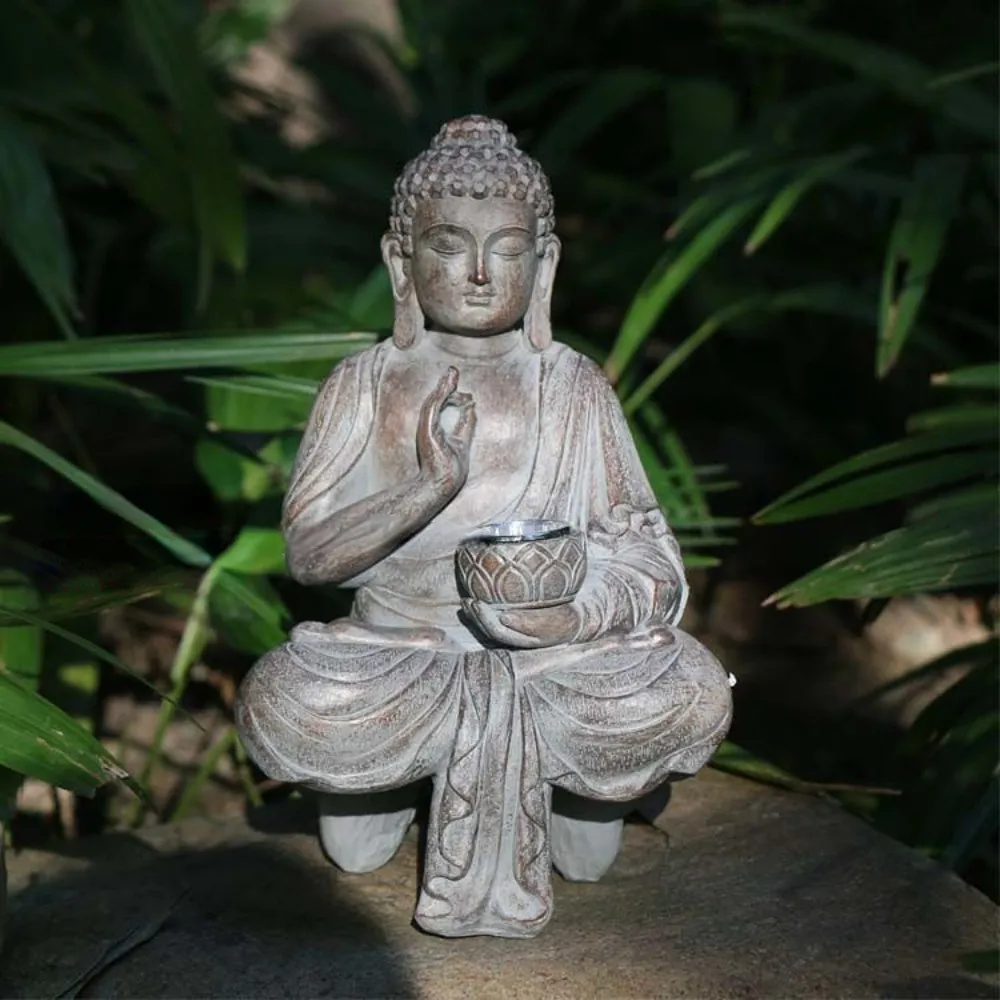 Outdoor Solar Buddha Statue Li - Outdoor Zen Lighting recension och pris