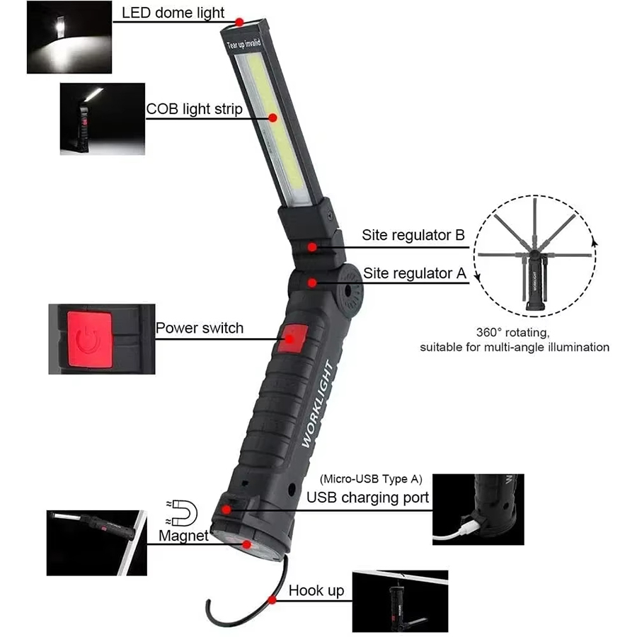 Portable LED Flashlight with M - Outdoor Lighting Types recension och pris