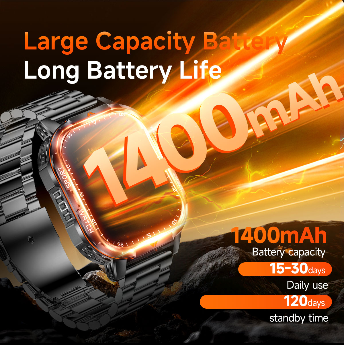 2026 New 1400mAh Super Large B - Outdoor Lighting Trends recension och pris