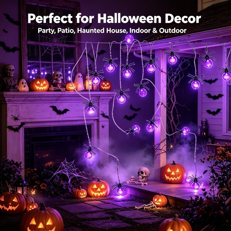 Battery Powered Spider LED Str - Outdoor Lighting And Decor recension och pris