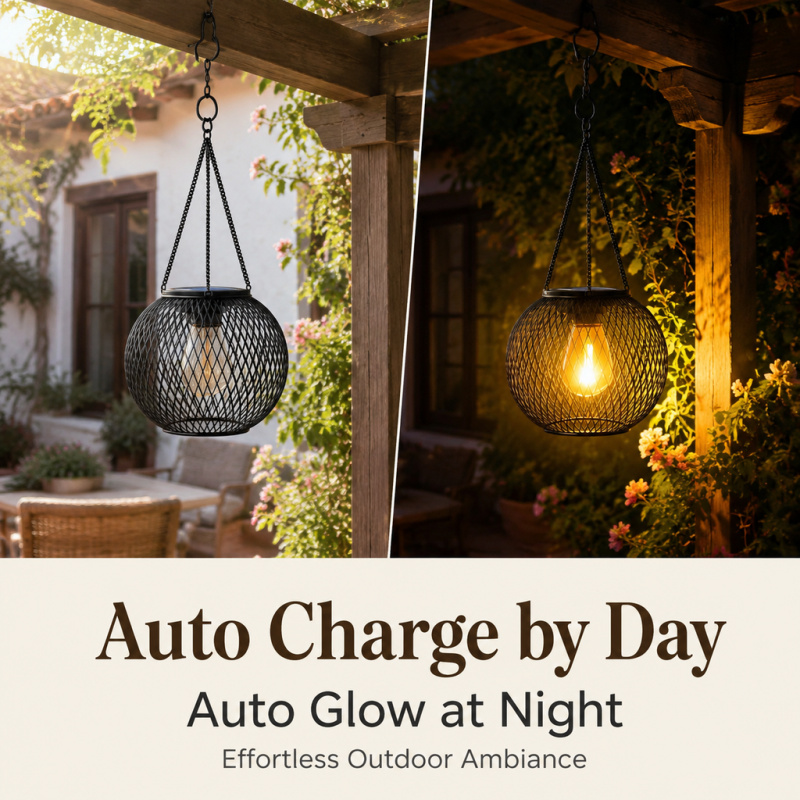 Solar Powered LED Hanging Floo - Outdoor Lighting Manufacturers recension och pris