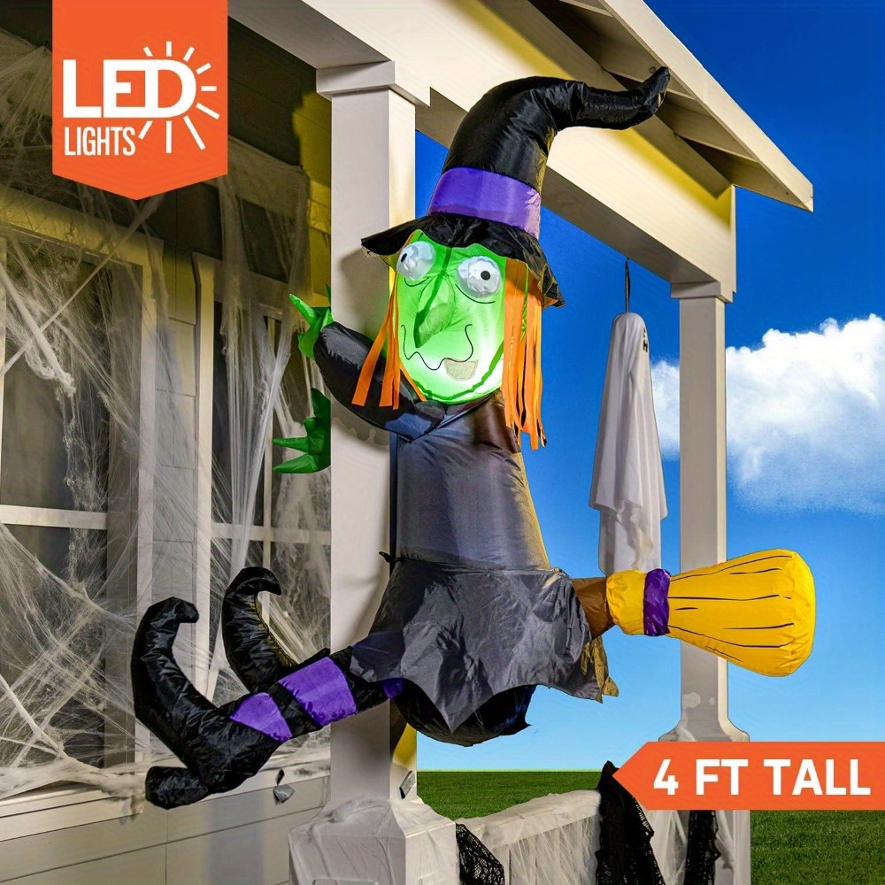 4FT Halloween Inflatable Witch - Outdoor Lighting Tree recension och pris