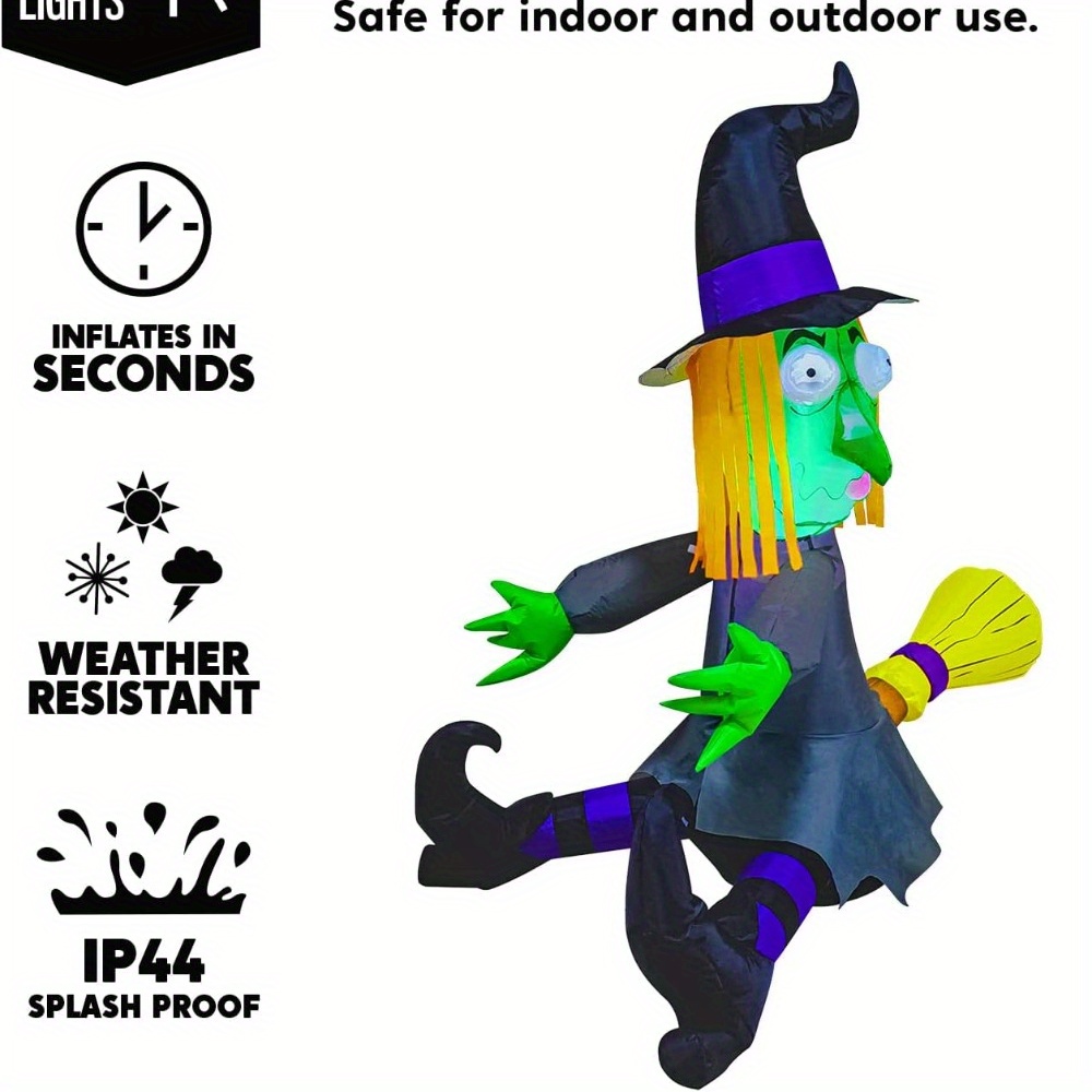 4FT Halloween Inflatable Witch - Outdoor Lighting Tree recension och pris