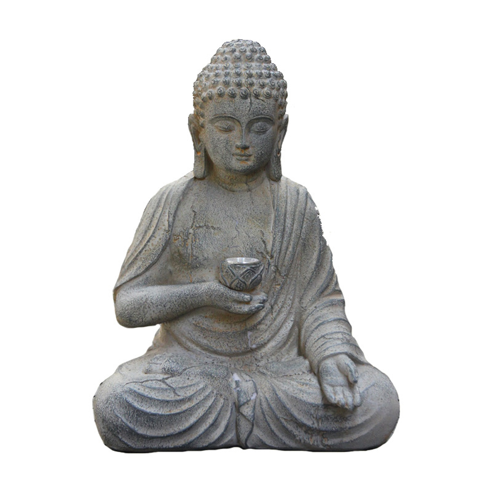 Resin Solar Buddha Statue Scul - Outdoor Zen Lighting recension och pris
