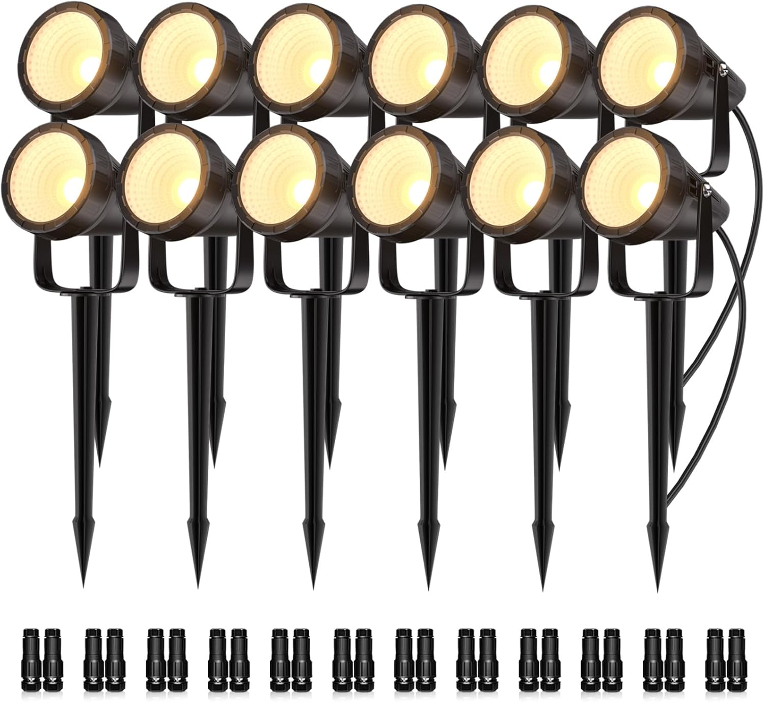 12-Pack Waterproof Outdoor Spo - Outdoor Lighting Kit With Transformer recension och pris