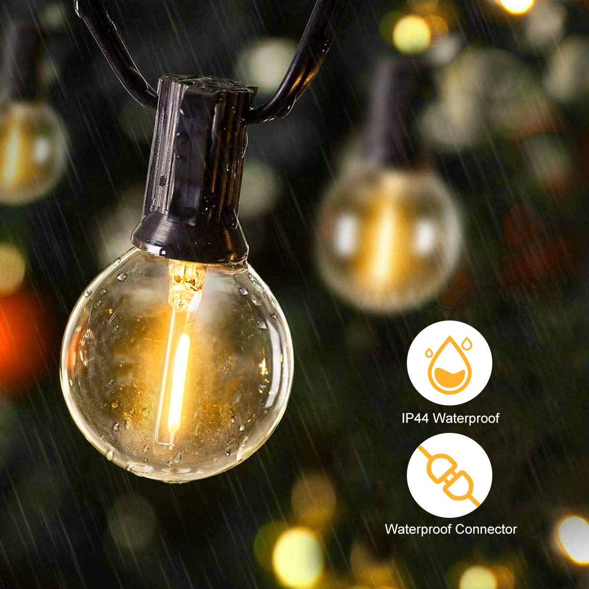 25FT 50FT G40 Fairy String Lig - Outdoor Lighting Socket recension och pris