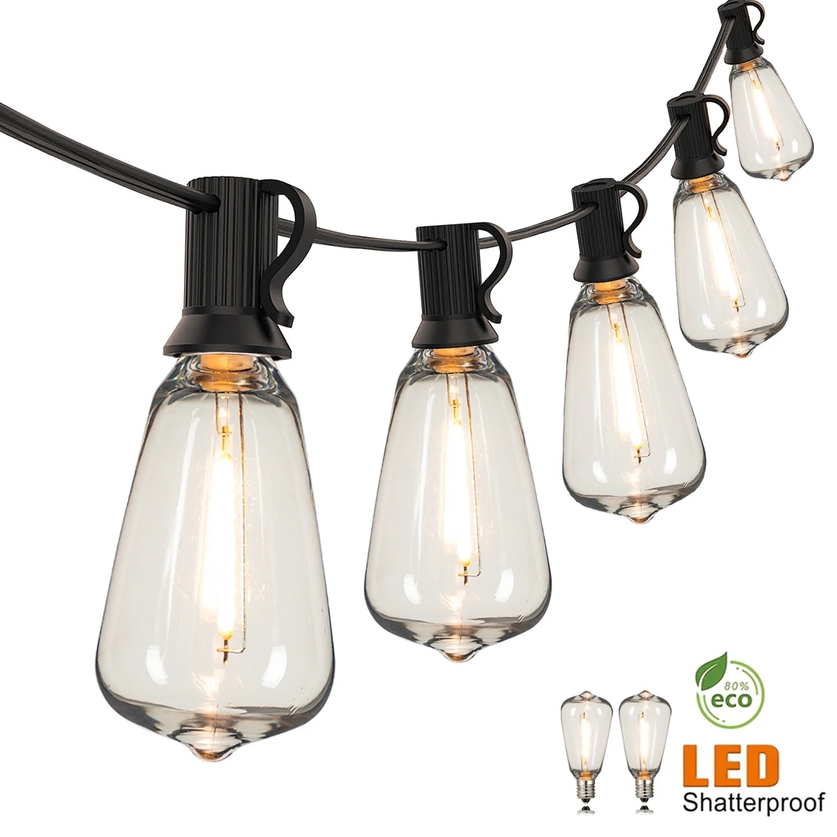 ST38 String Lights Outdoor Gar - Outdoor Lighting Socket recension och pris