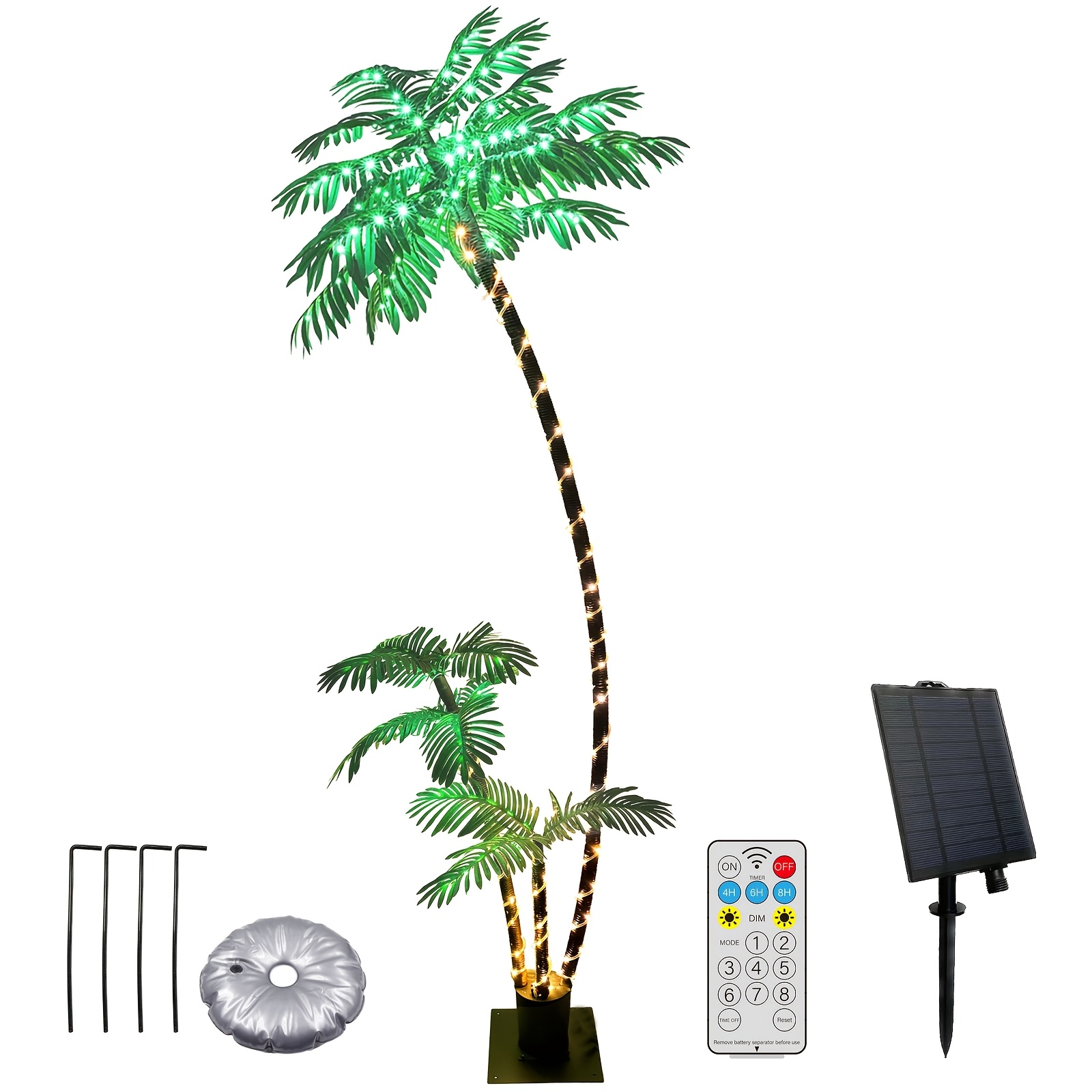 7ft Solar Lighted Artificial P - Outdoor Lighting Tree recension och pris