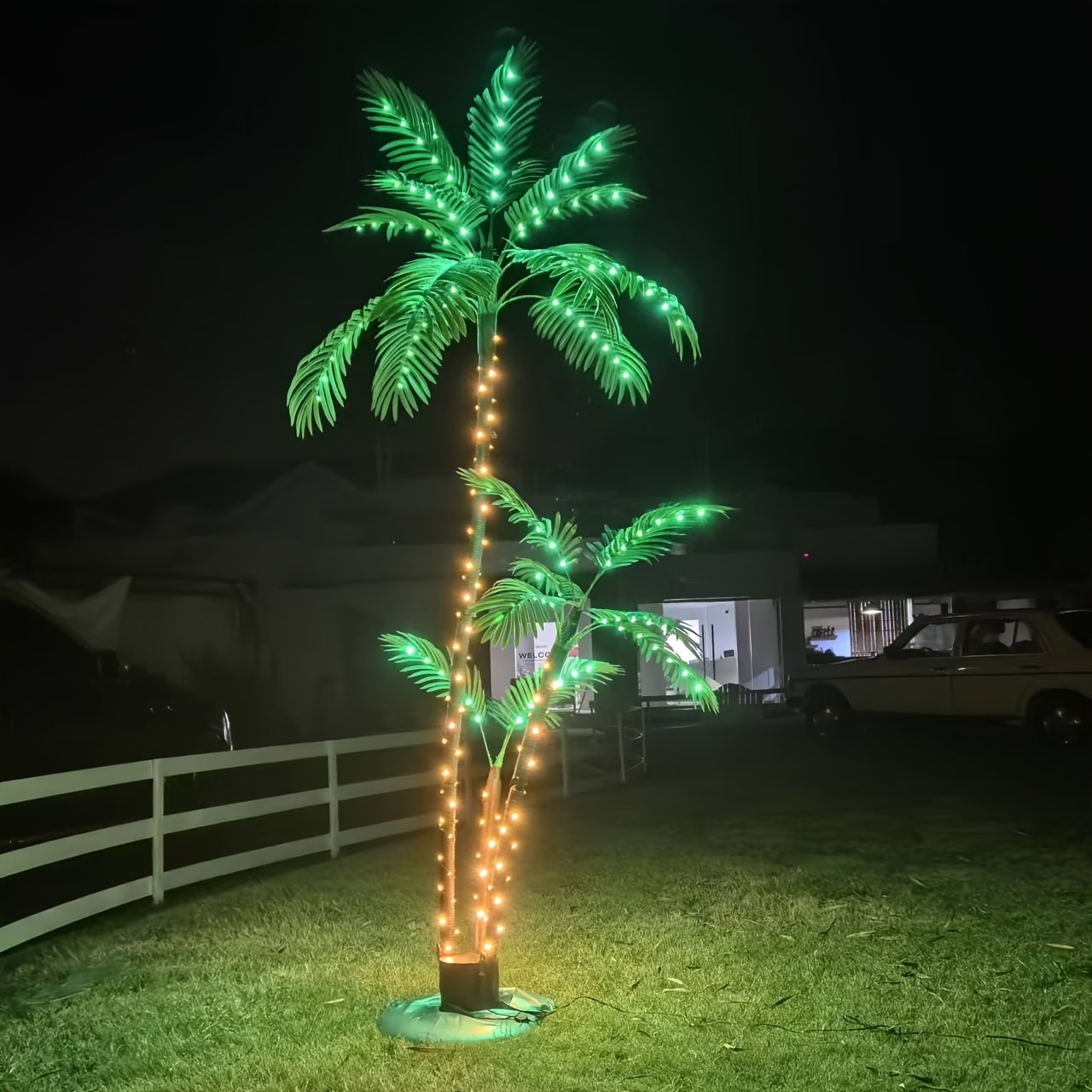 7ft Solar Lighted Artificial P - Outdoor Lighting Tree recension och pris