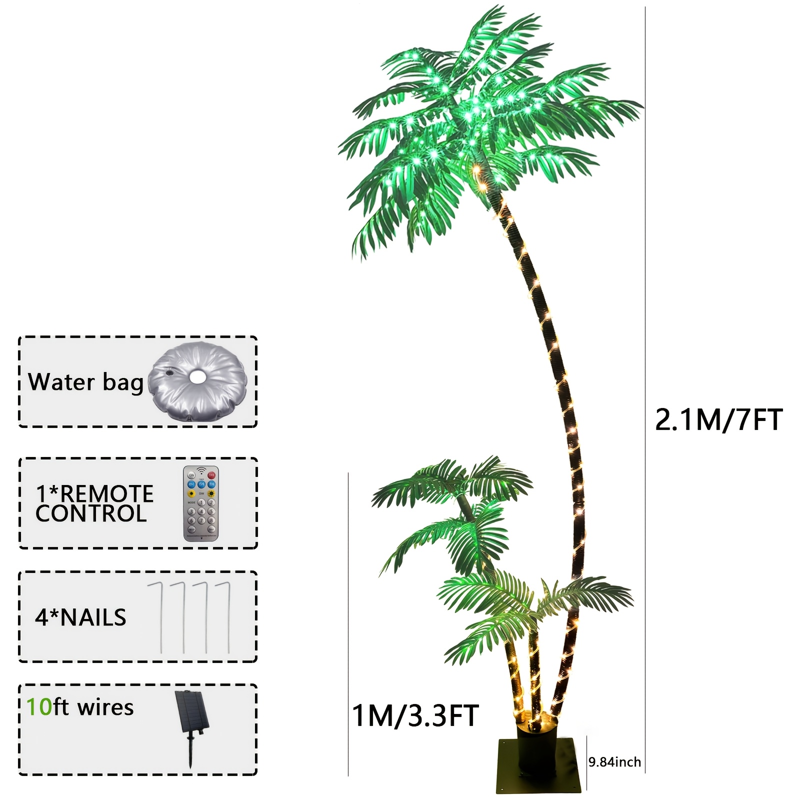 7ft Solar Lighted Artificial P - Outdoor Lighting Tree recension och pris