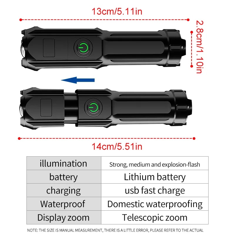 Multi-functional USB Light Fla - Outdoor Lighting The Range recension och pris