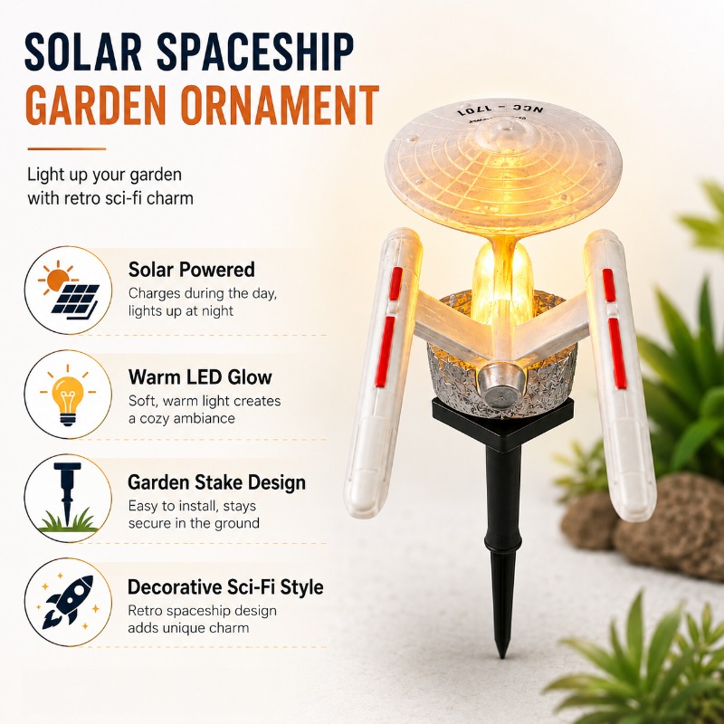 Star Trek USS Enterprise Solar - Outdoor Lighting Yard Stakes recension och pris