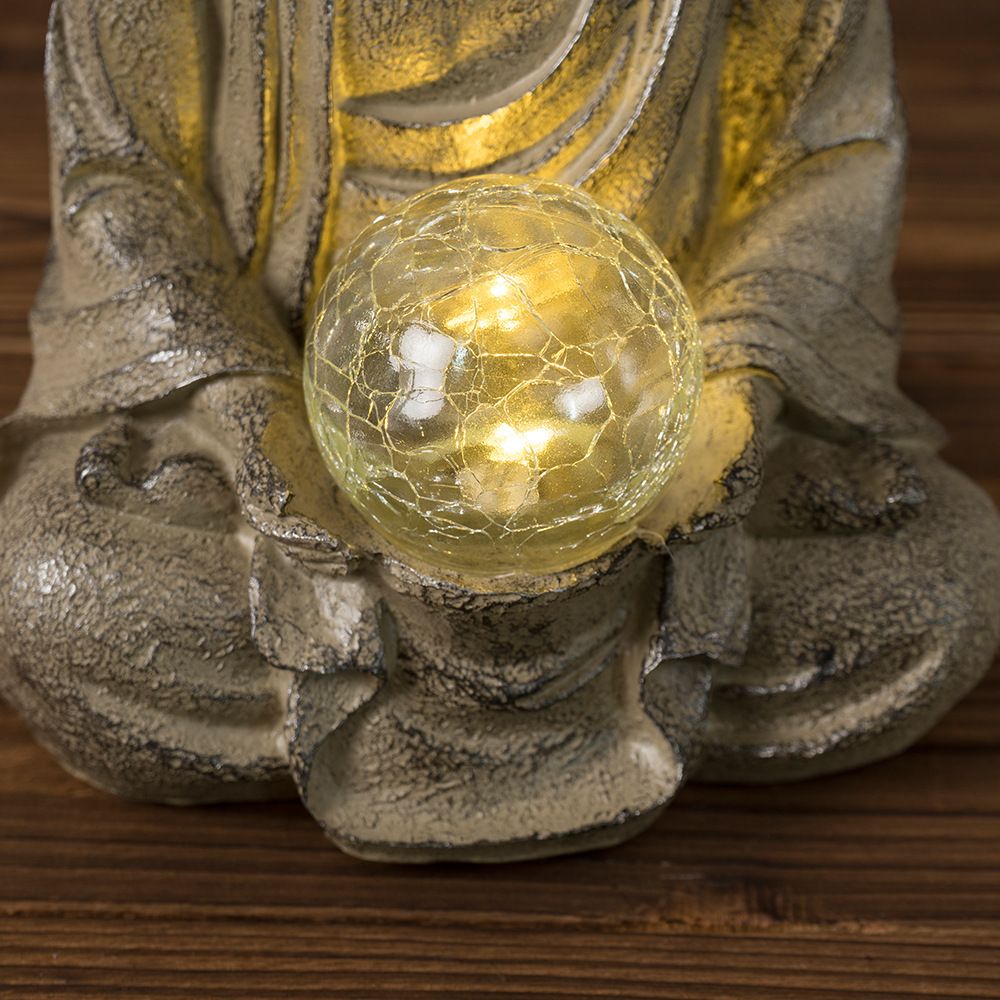 Vilead 27.5cm Resin Buddha Sta - Outdoor Zen Lighting recension och pris