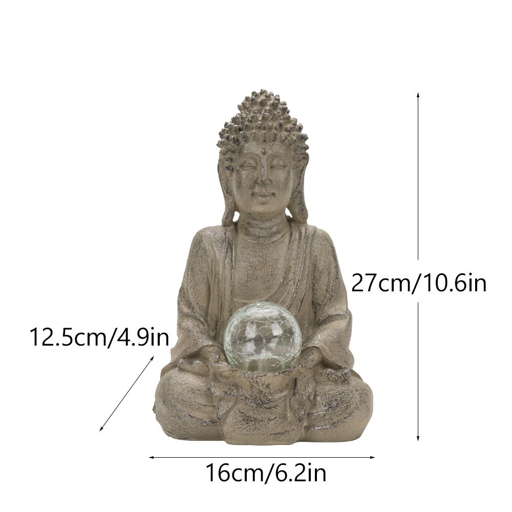 Vilead 27.5cm Resin Buddha Sta - Outdoor Zen Lighting recension och pris