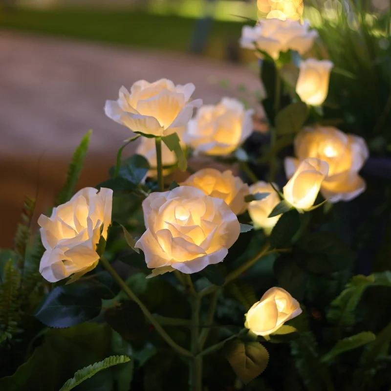 Solar LED Rose Flower Garden L - Outdoor Lighting Yard Stakes recension och pris