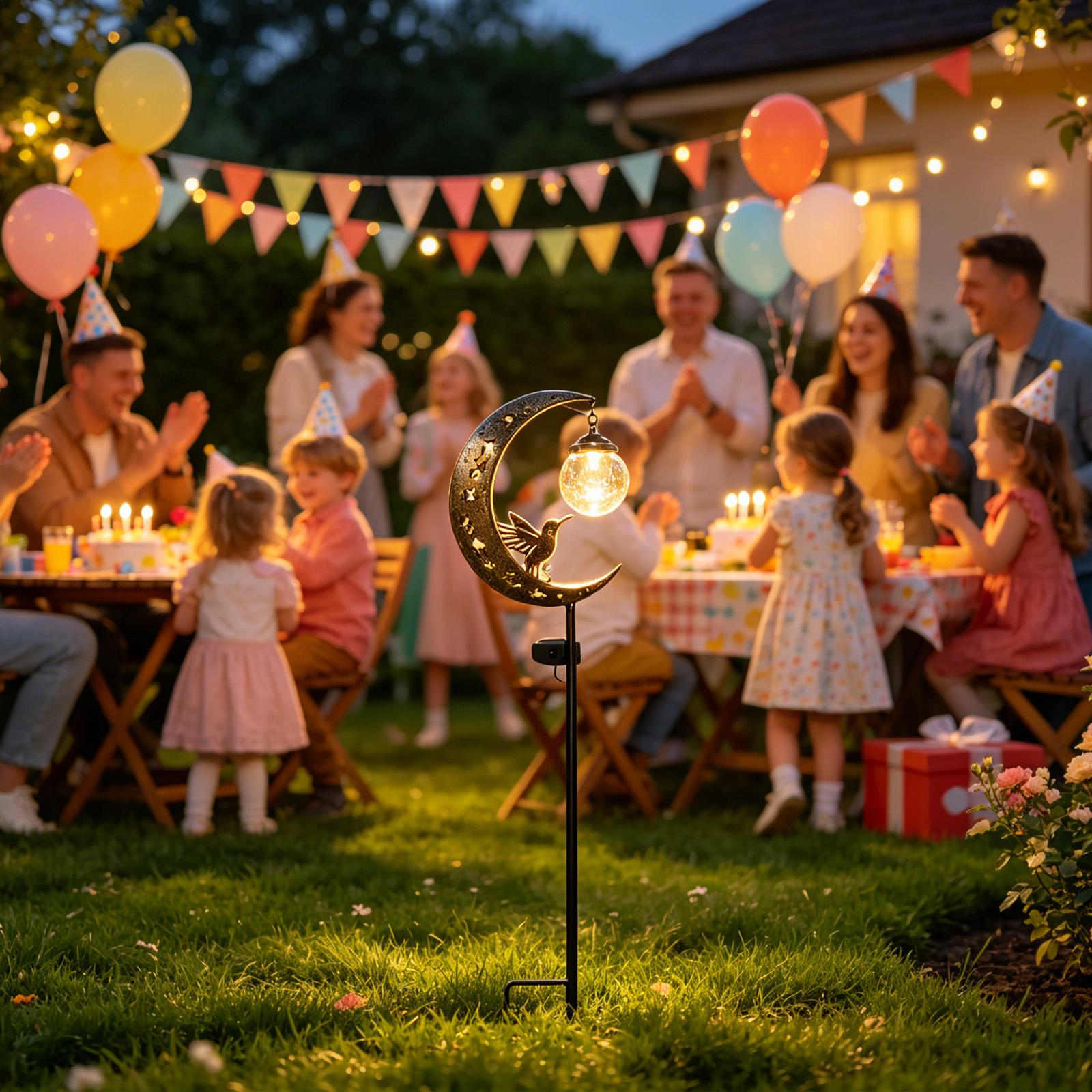 Solar Garden Stake Lights Moon - Outdoor Lighting Yard Stakes recension och pris