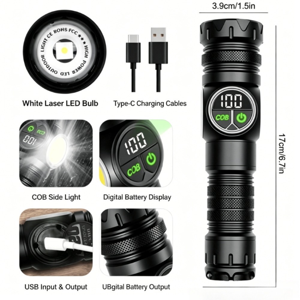 White Light LED Flashlight Typ - Outdoor Lighting Types recension och pris