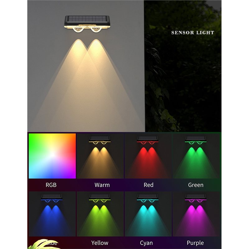 Hot Sale-4PCS RGB Solar Wall L - Outdoor Lighting On Sale recension och pris