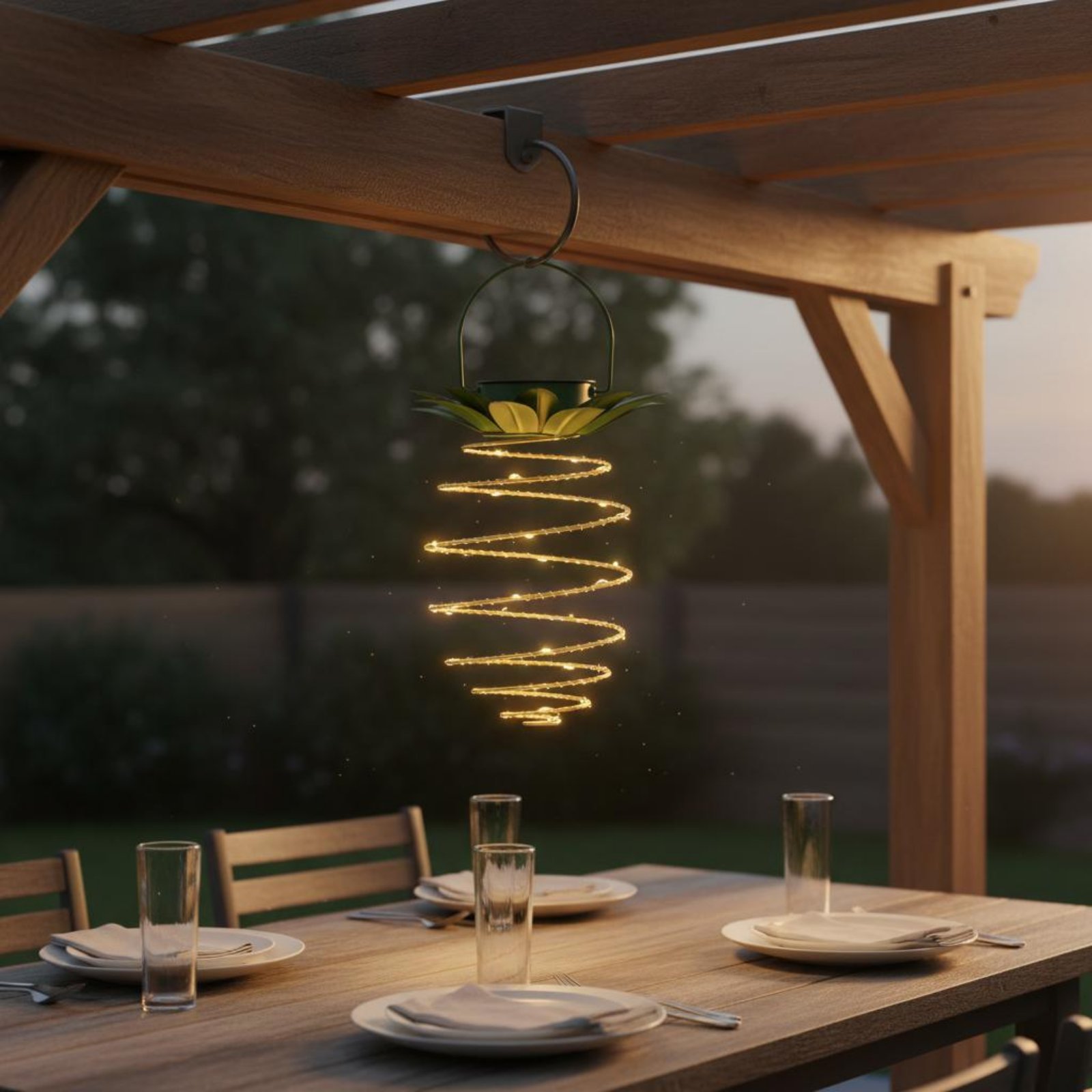 2 Pieces Solar Pineapple Lamp  - Outdoor Lighting And Landscape recension och pris