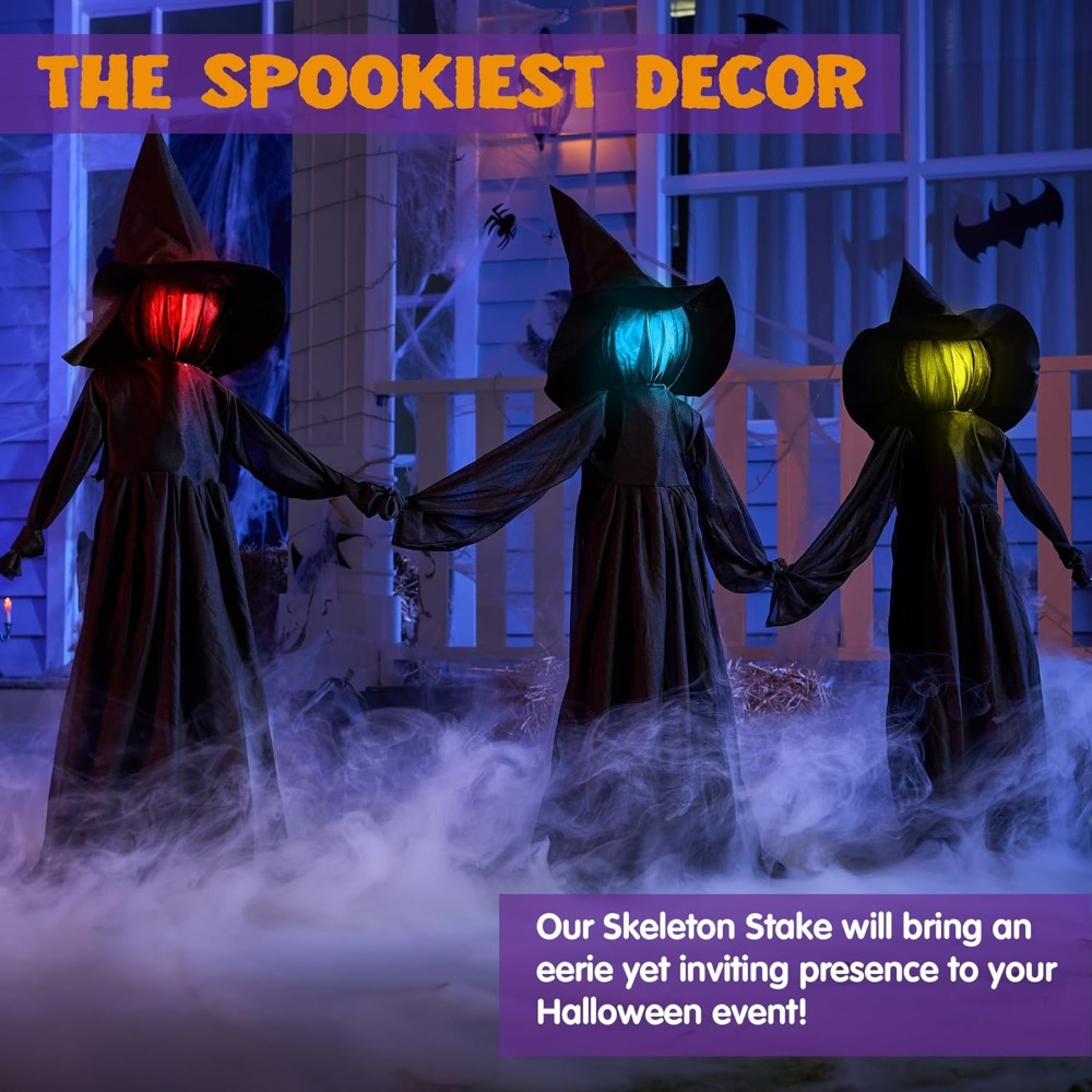 3 Pack 51'' Halloween Witch De - Outdoor Lighting Yard Stakes recension och pris