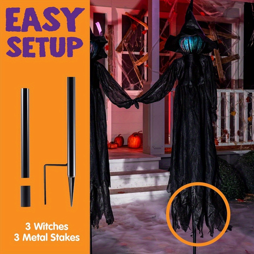 3 Pack 51'' Halloween Witch De - Outdoor Lighting Yard Stakes recension och pris