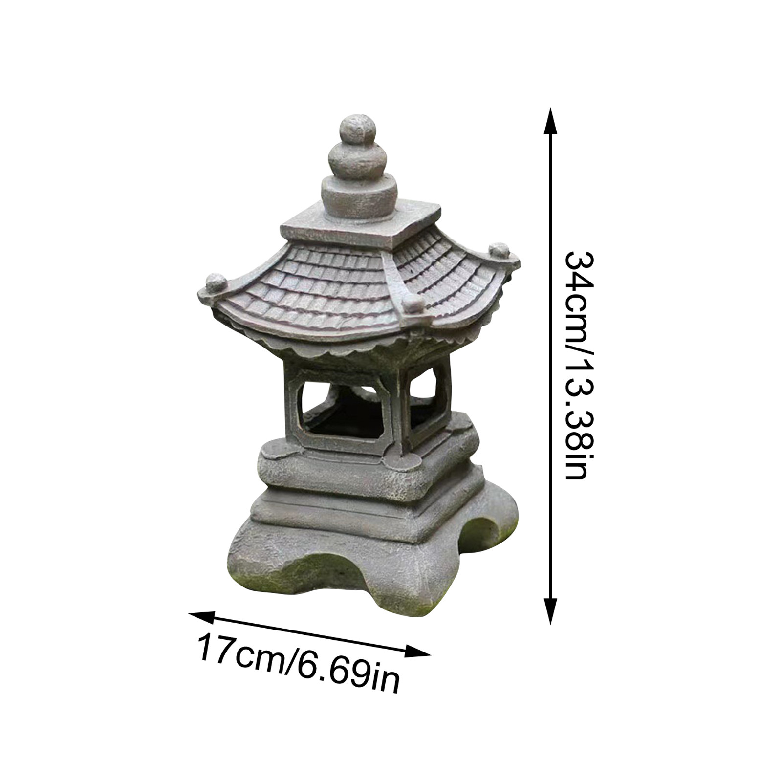 Pagoda Statues Outdoor Solar P - Outdoor Zen Lighting recension och pris