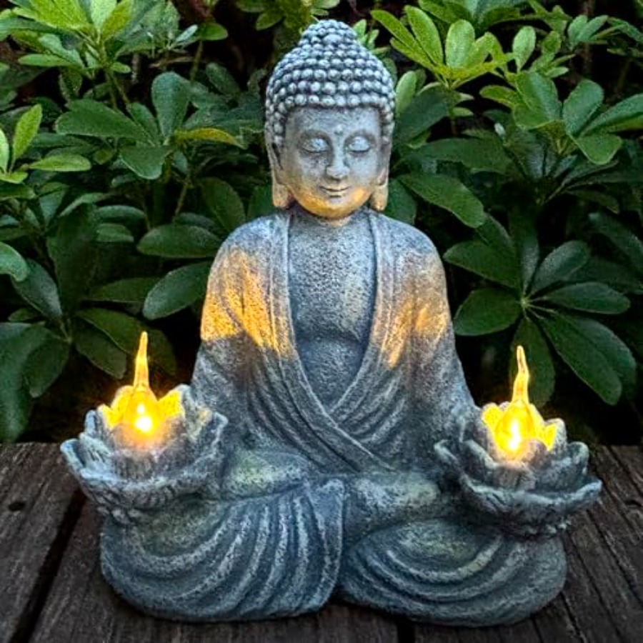 Buddha Statue for Home and Out - Outdoor Zen Lighting recension och pris