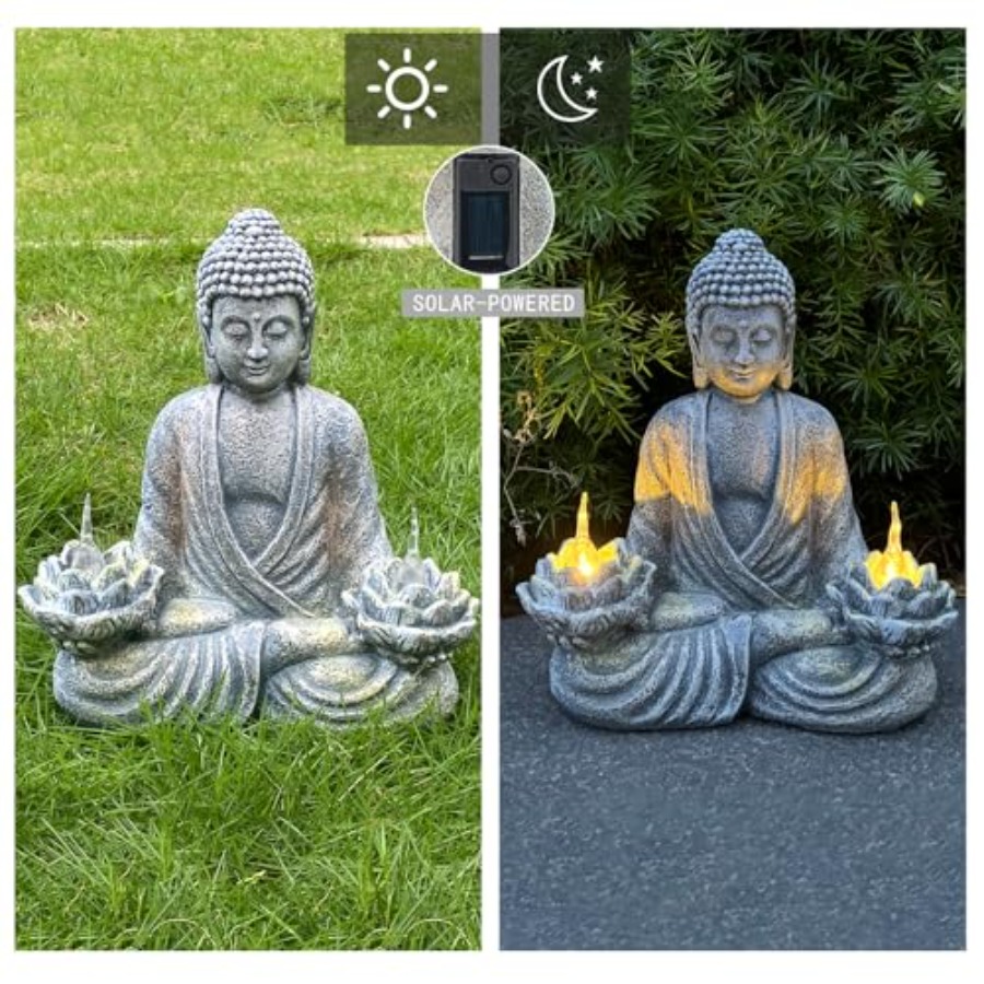Buddha Statue for Home and Out - Outdoor Zen Lighting recension och pris