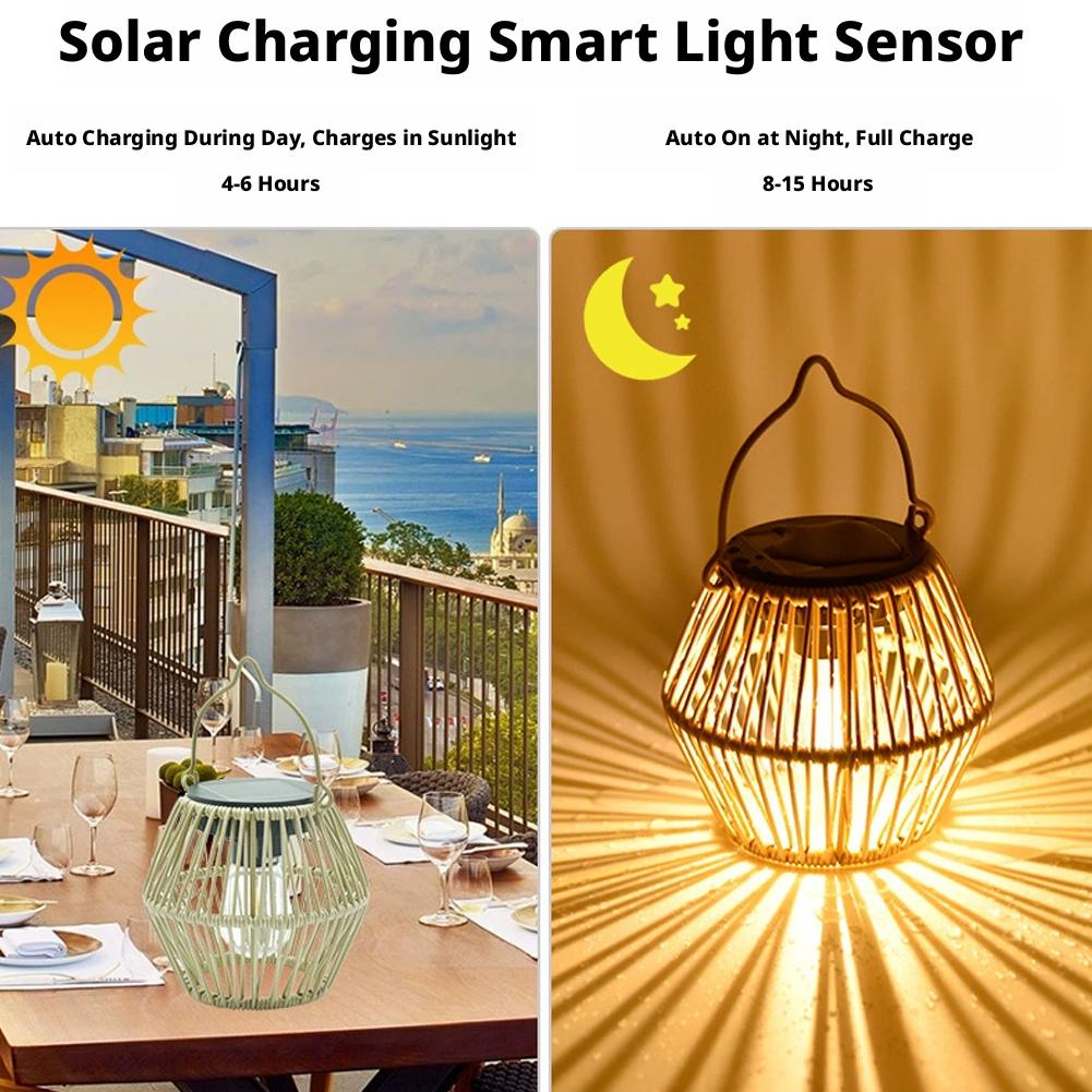 IP65 Waterproof Solar Rattan L - Outdoor Lighting And Decor recension och pris