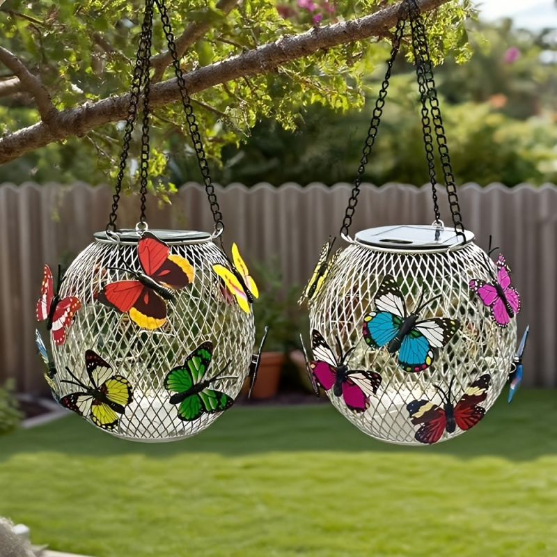 Solar butterfly hanging light  - Outdoor Lighting And Landscape recension och pris