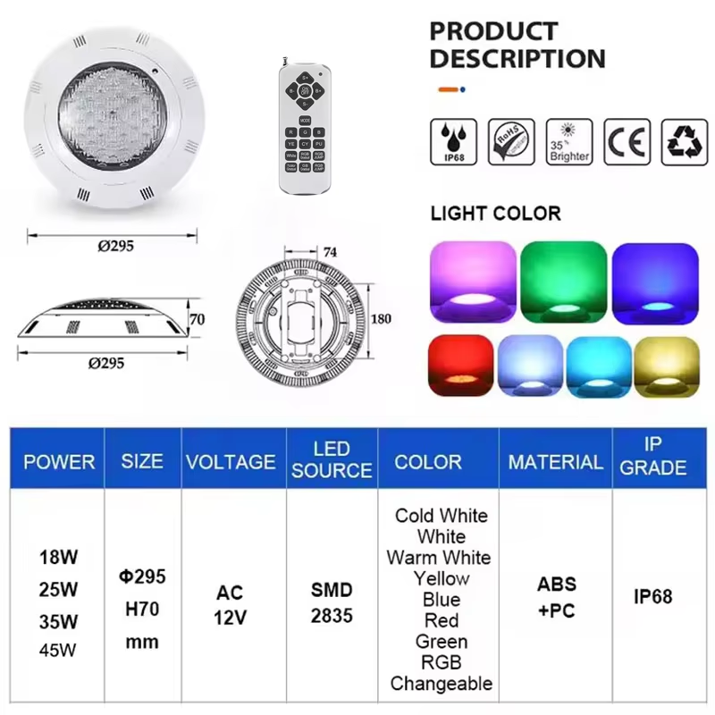 LED Underwater Swimming Pool L - Pond Light Submersible recension och pris